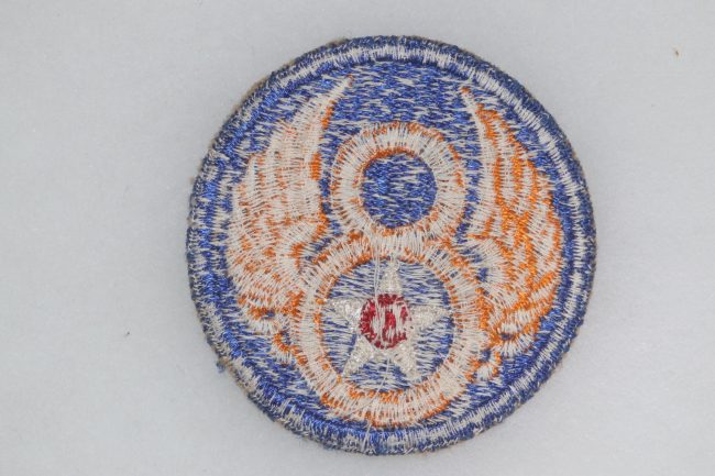 ORIGINAL WW2 US 8TH ARMY AIR FORCE CLOTH SHOULDER PATCH 2 UN USED 
