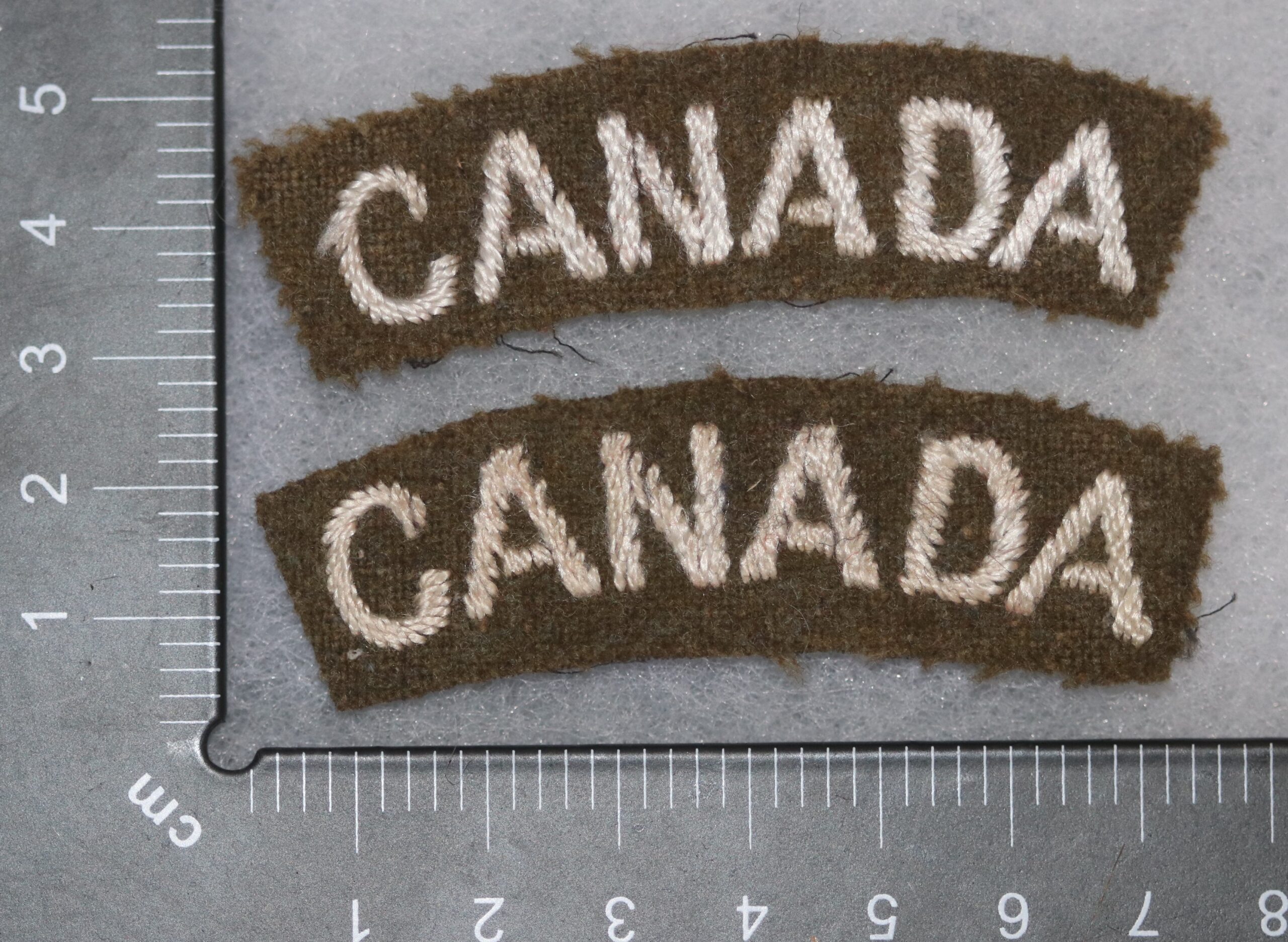 ORIGINAL WW2 ARMY CANADIAN CLOTH SHOULDER TITLES CANADA PAIR - Butlers ...