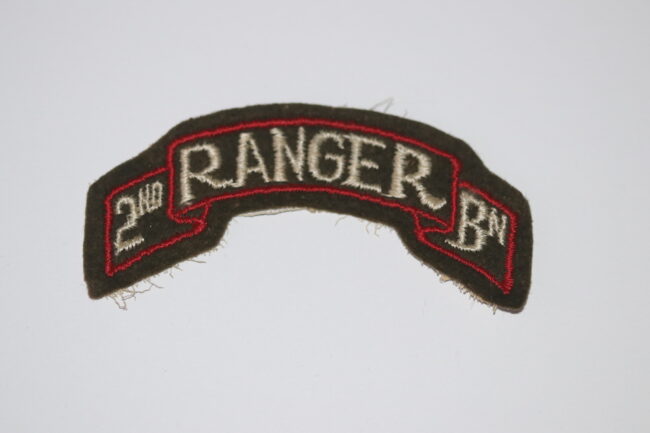 ORIGINAL WW2 US ARMY 2nd RANGER BATTALION BN CLOTH SHOULDER TITLE PATCH ...